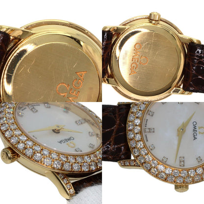 OMEGA De Ville Watches 5951055 K18 Yellow Gold/Leather Ladies