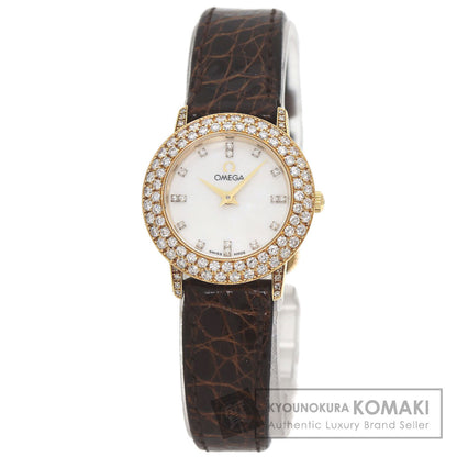 OMEGA De Ville Watches 5951055 K18 Yellow Gold/Leather Ladies