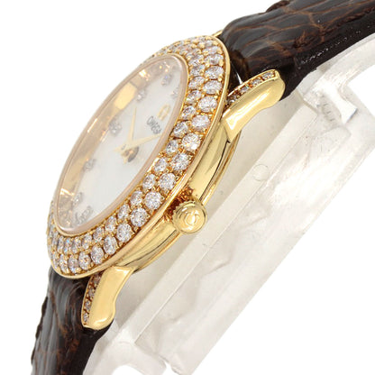 OMEGA De Ville Watches 5951055 K18 Yellow Gold/Leather Ladies