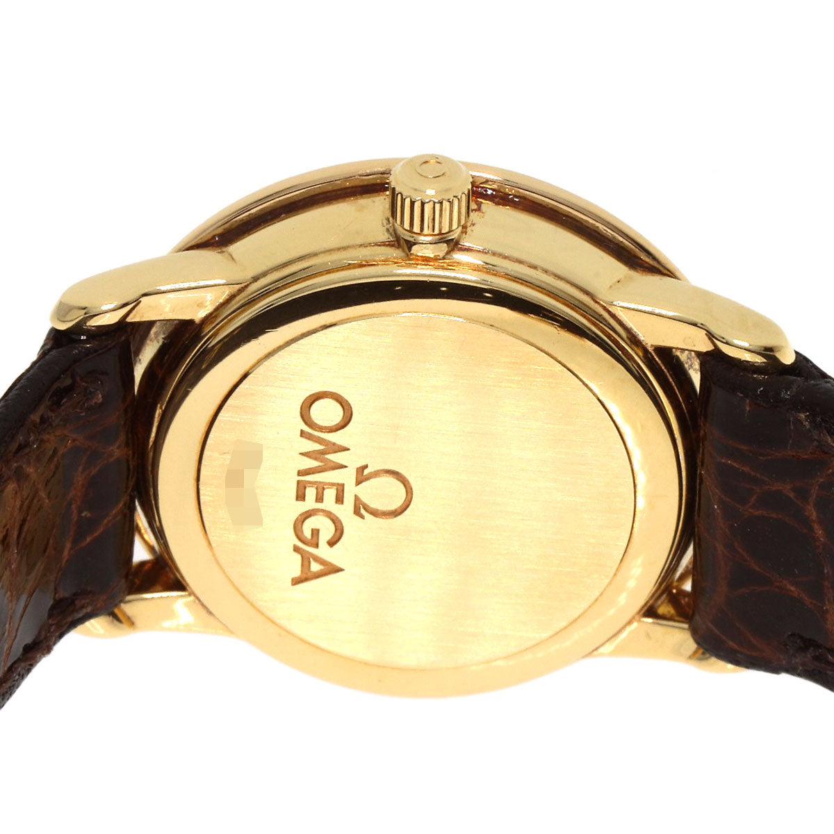 OMEGA De Ville Watches 5951055 K18 Yellow Gold/Leather Ladies
