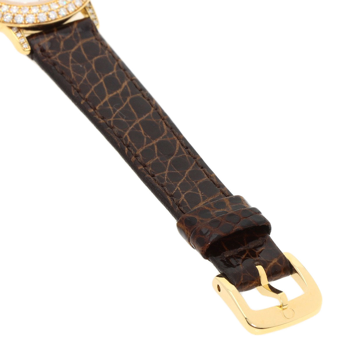 OMEGA De Ville Watches 5951055 K18 Yellow Gold/Leather Ladies