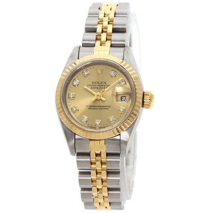 ROLEX DATEJUST 10P Diamond Watches 69173G Stainless Steel/SSxK18YG Ladies