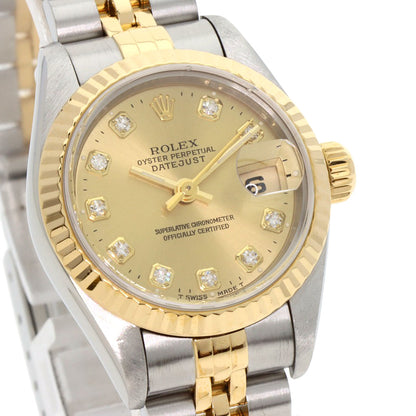 ROLEX DATEJUST 10P Diamond Watches 69173G Stainless Steel/SSxK18YG Ladies