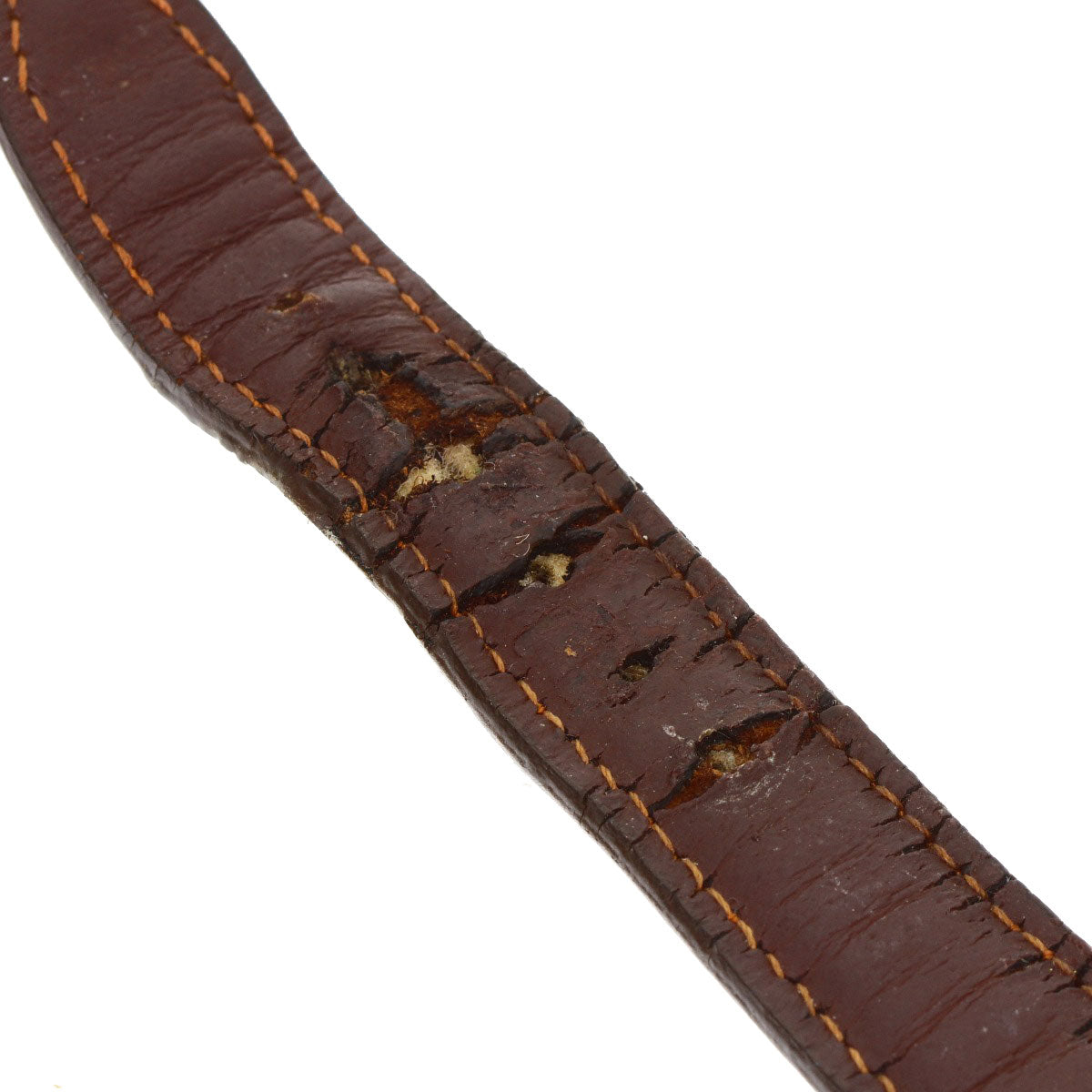 FENDI Round face Watches 850G Gold Plated/Leather mens