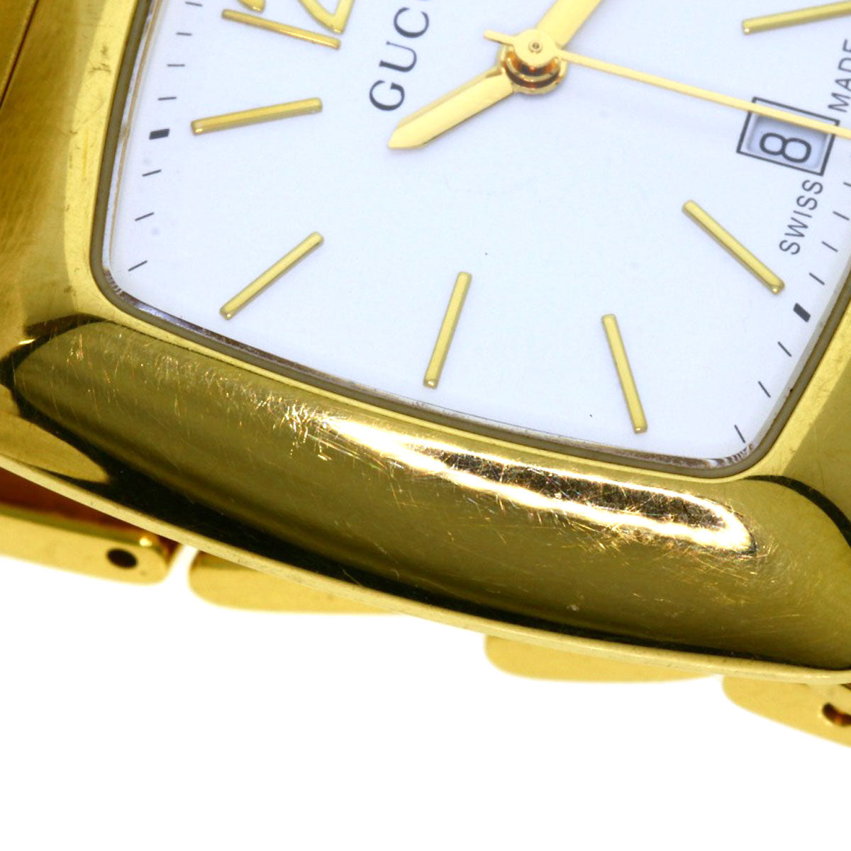 GUCCI Square face Watches 8500M Gold Plated/Gold Plated mens