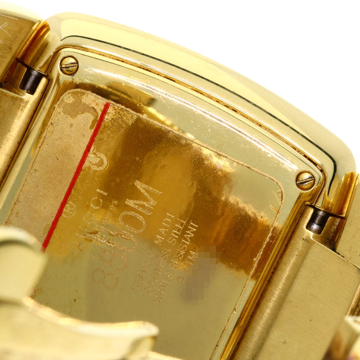 GUCCI Square face Watches 8500M Gold Plated/Gold Plated mens