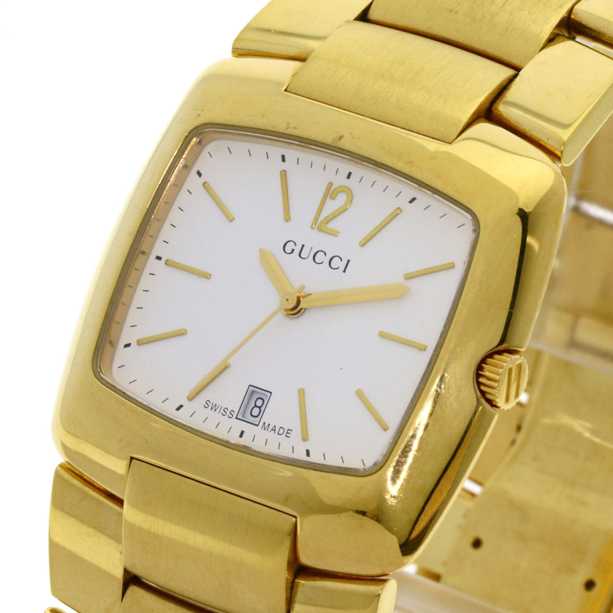 GUCCI Square face Watches 8500M Gold Plated/Gold Plated mens