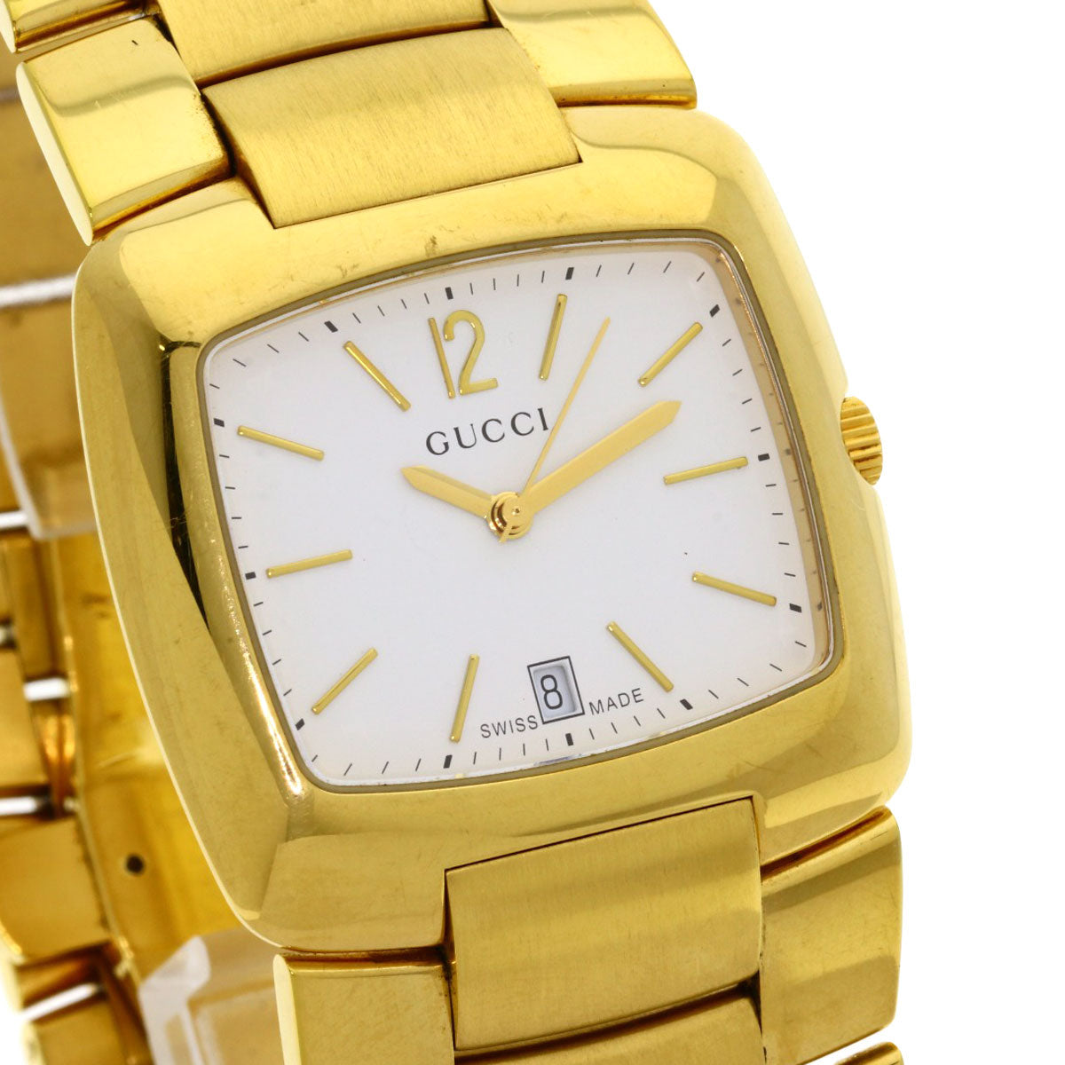 GUCCI Square face Watches 8500M Gold Plated/Gold Plated mens