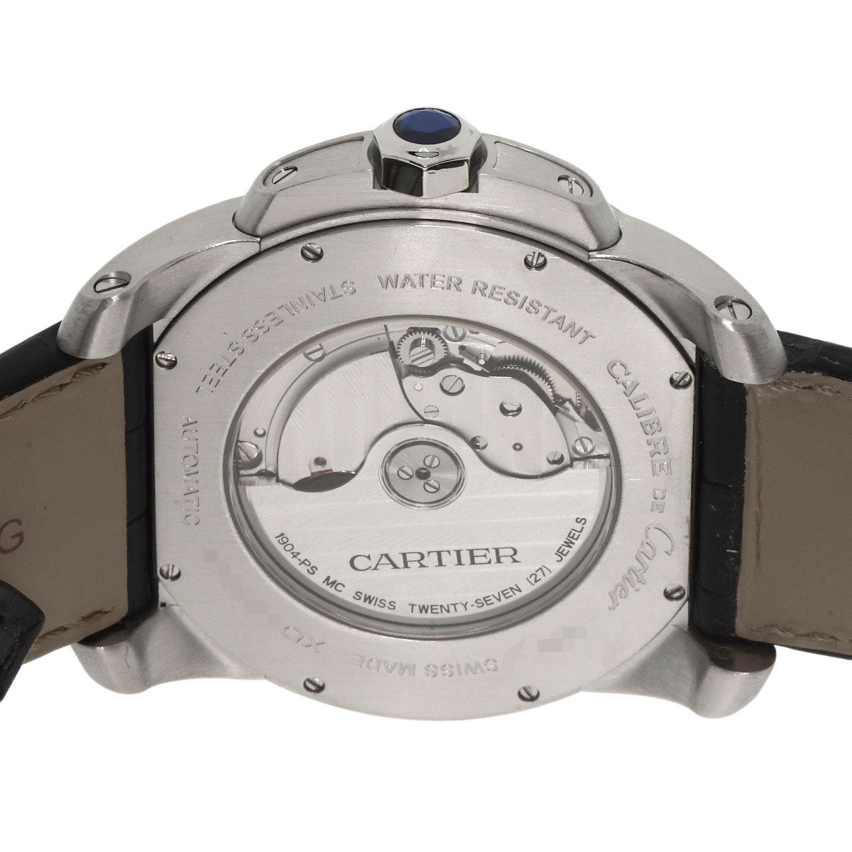 CARTIER Calibur de Cartier Watches W7100014 Stainless Steel/Leather mens