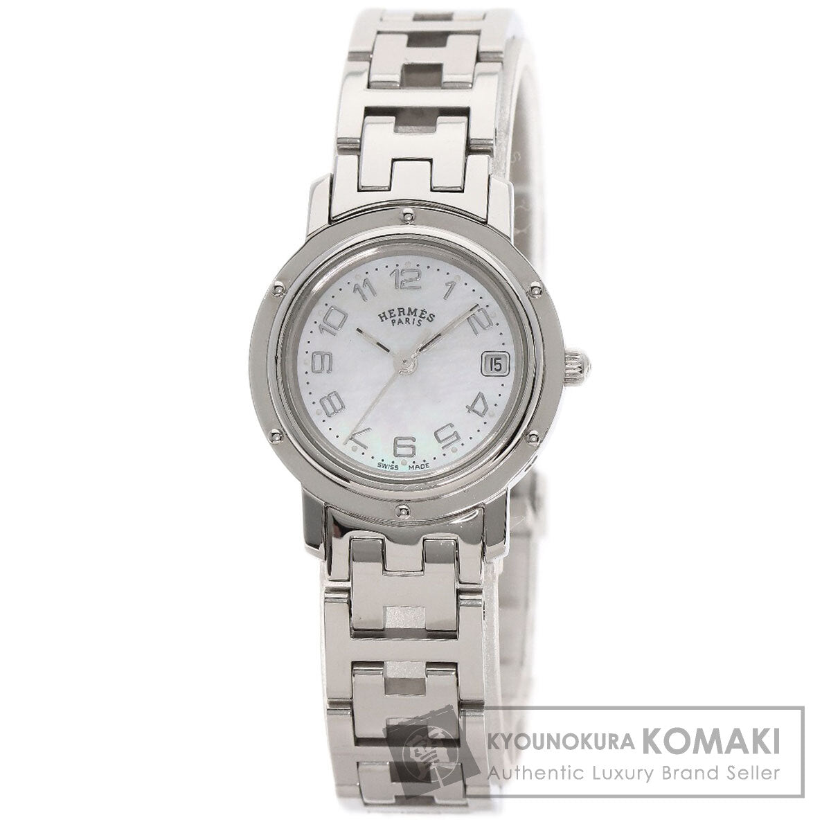 HERMES Clipper Nacre Watches CL4.210 Stainless Steel/Stainless Steel Ladies