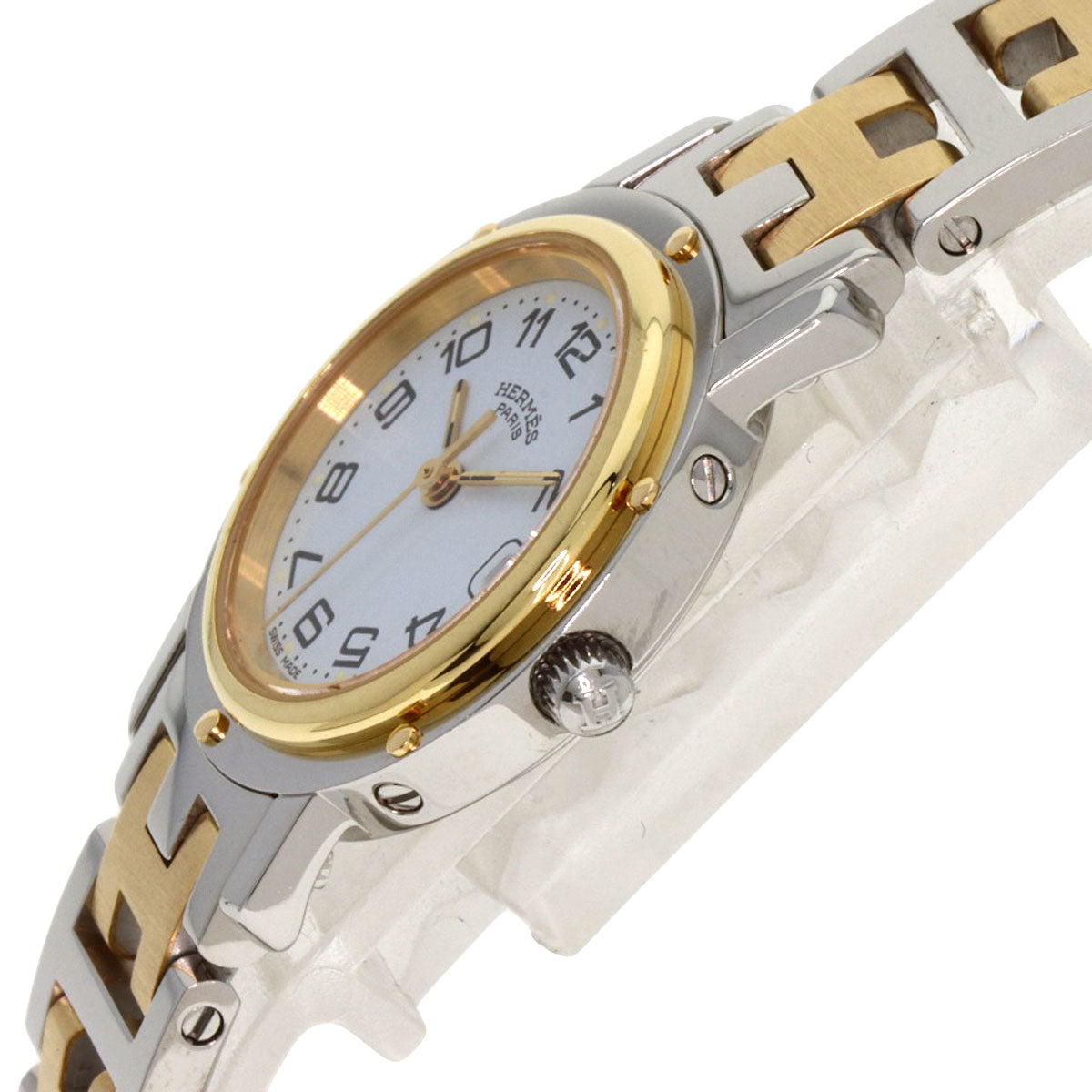 HERMES Clipper Watches CL4.220 Stainless Steel/SSxGP Ladies