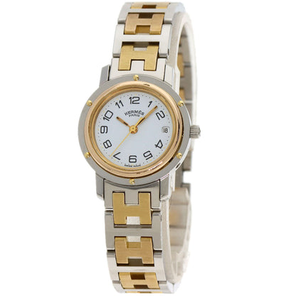 HERMES Clipper old type Watches CL3.240 Stainless Steel/SSxGP Ladies