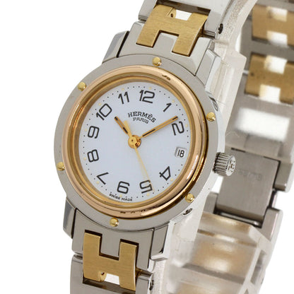 HERMES Clipper old type Watches CL3.240 Stainless Steel/SSxGP Ladies