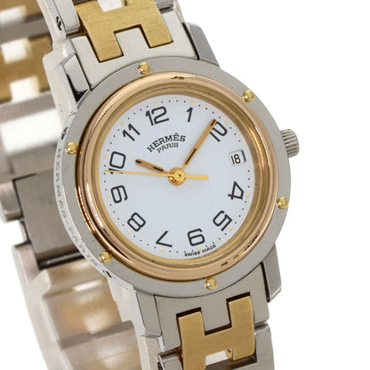 HERMES Clipper old type Watches CL3.240 Stainless Steel/SSxGP Ladies