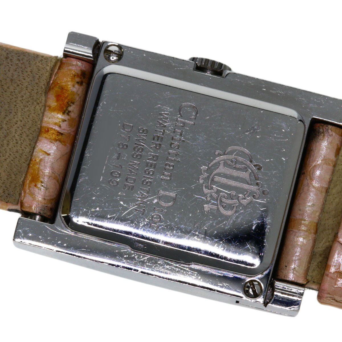 CHRISTIAN DIOR Maris Watches D78-109 Stainless Steel/Leather Ladies