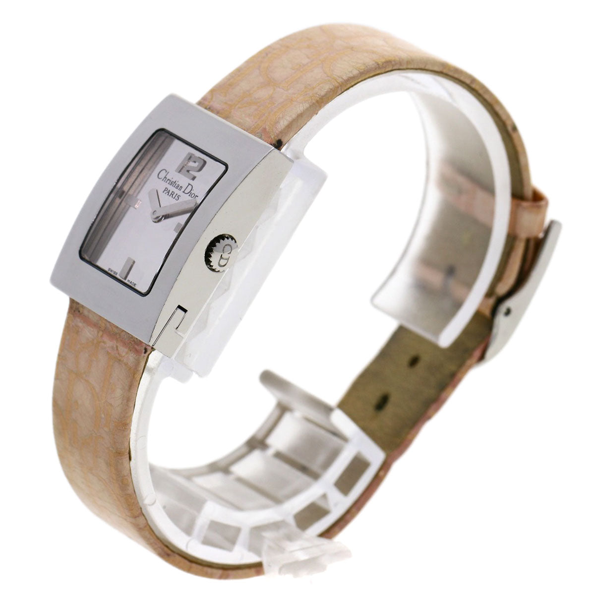 CHRISTIAN DIOR Maris Watches D78-109 Stainless Steel/Leather Ladies