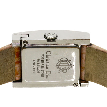 CHRISTIAN DIOR Maris Watches D78-109 Stainless Steel/Leather Ladies