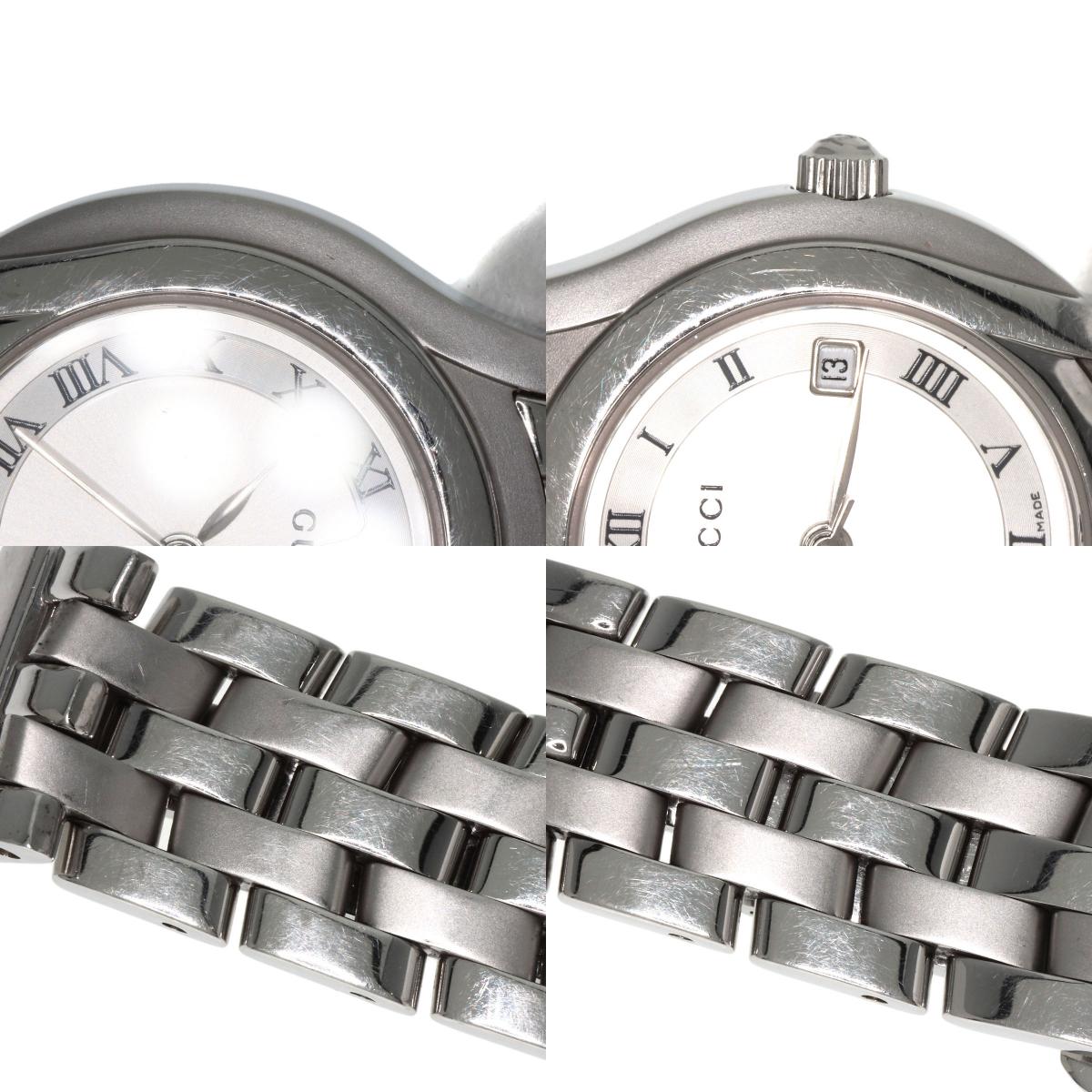 GUCCI Round face Watches 5500L Stainless Steel/Stainless Steel Ladies