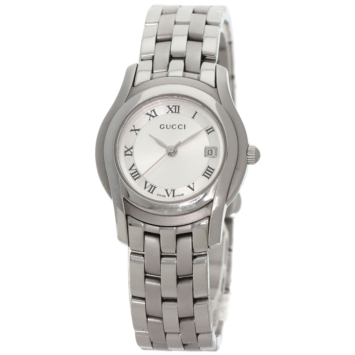 GUCCI Round face Watches 5500L Stainless Steel/Stainless Steel Ladies