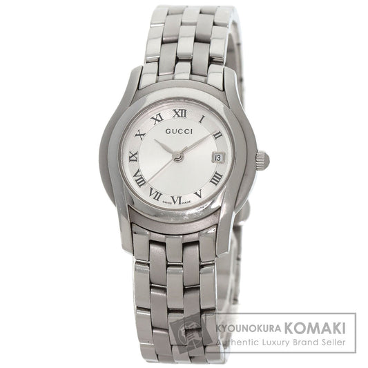 GUCCI Round face Watches 5500L Stainless Steel/Stainless Steel Ladies
