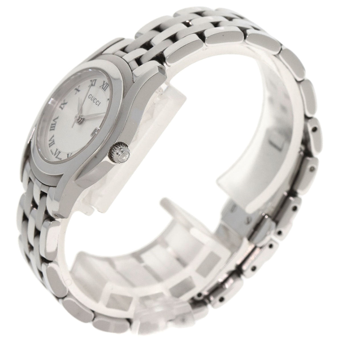 GUCCI Round face Watches 5500L Stainless Steel/Stainless Steel Ladies