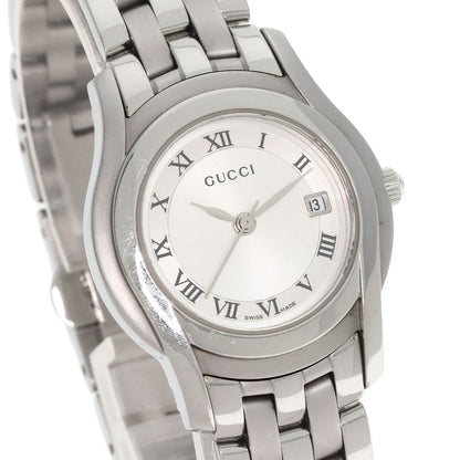 GUCCI Round face Watches 5500L Stainless Steel/Stainless Steel Ladies