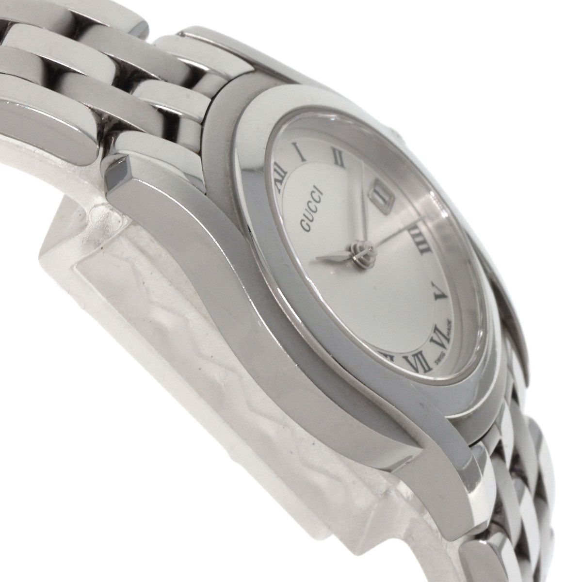 GUCCI Round face Watches 5500L Stainless Steel/Stainless Steel Ladies