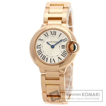 CARTIER Baron Blue 1.1" Watches W69002Z2 K18 Pink Gold/18K Pink Gold Ladies