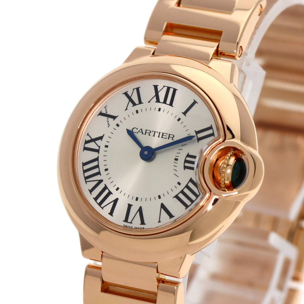 CARTIER Baron Blue 1.1" Watches W69002Z2 K18 Pink Gold/18K Pink Gold Ladies