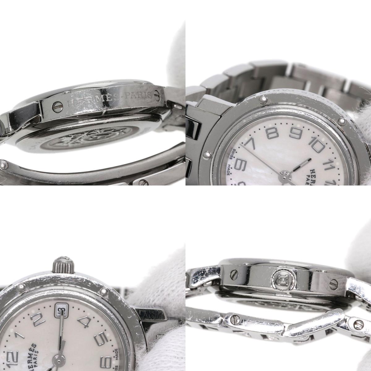 HERMES Clipper Nacre Watches CL4.210 Stainless Steel/Stainless Steel Ladies