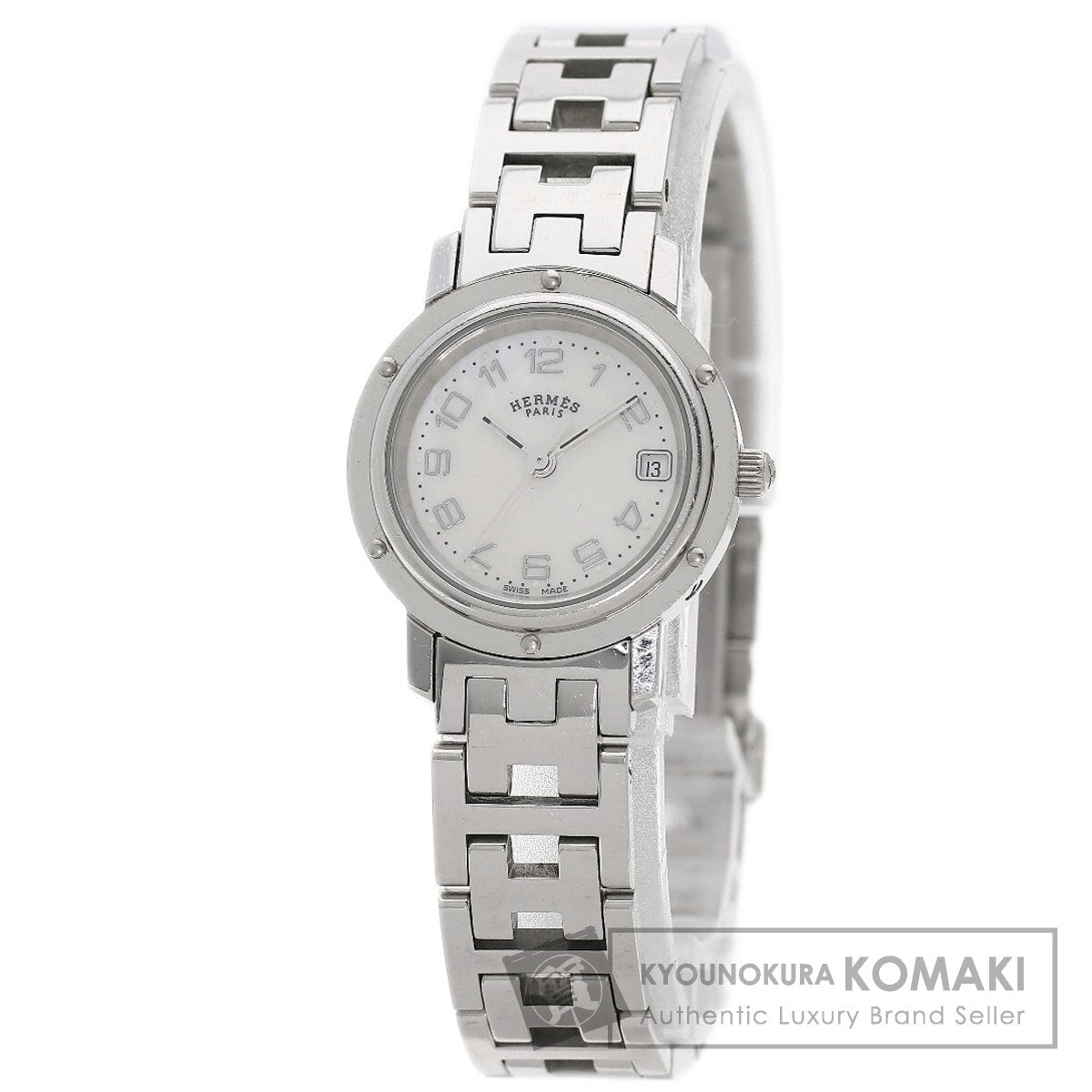 HERMES Clipper Nacre Watches CL4.210 Stainless Steel/Stainless Steel Ladies