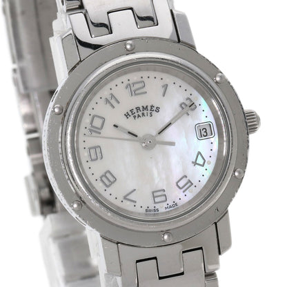 HERMES Clipper Nacre Watches CL4.210 Stainless Steel/Stainless Steel Ladies