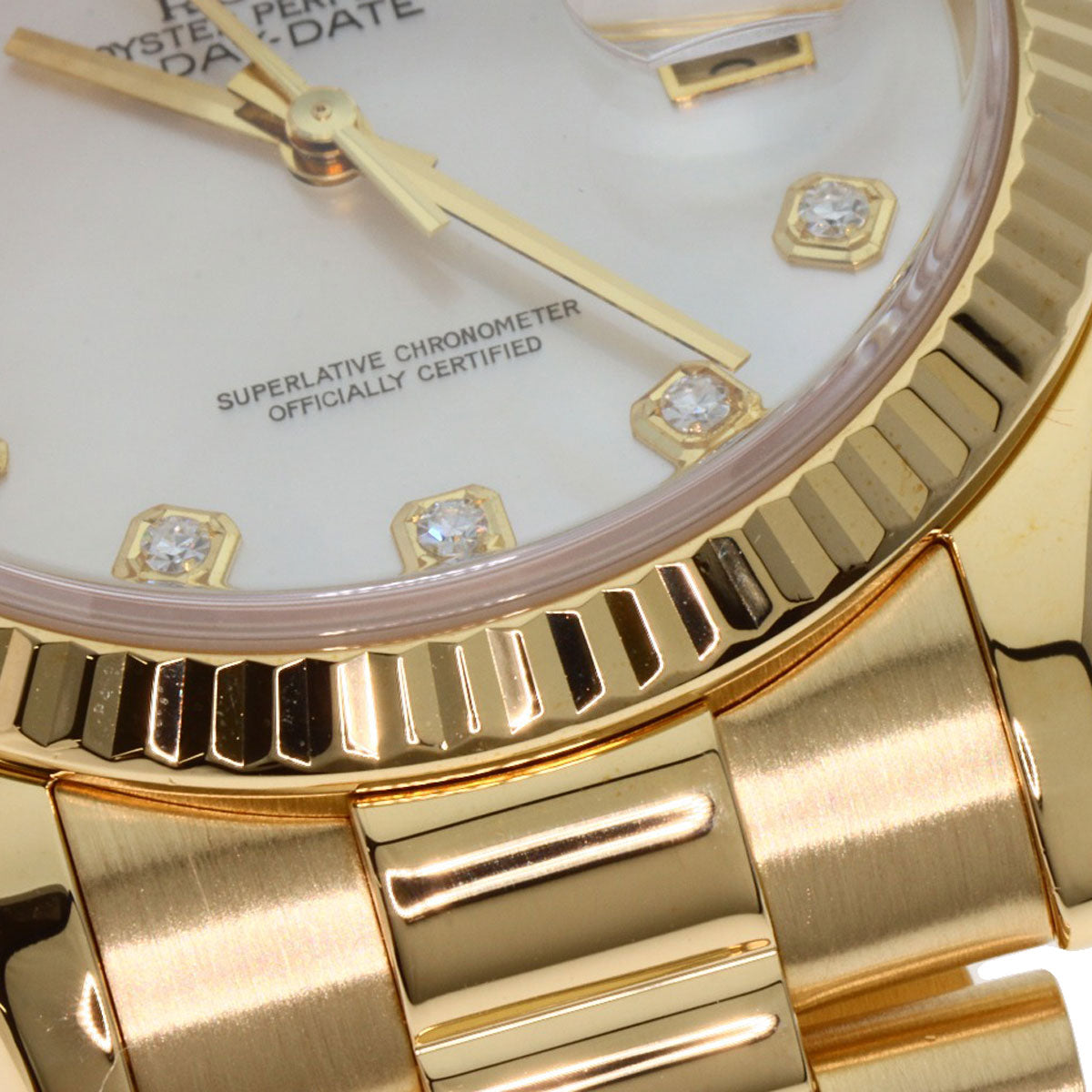 ROLEX Day Date 10P Diamond Watches 118238NG K18 Yellow Gold/18K Yellow Gold mens