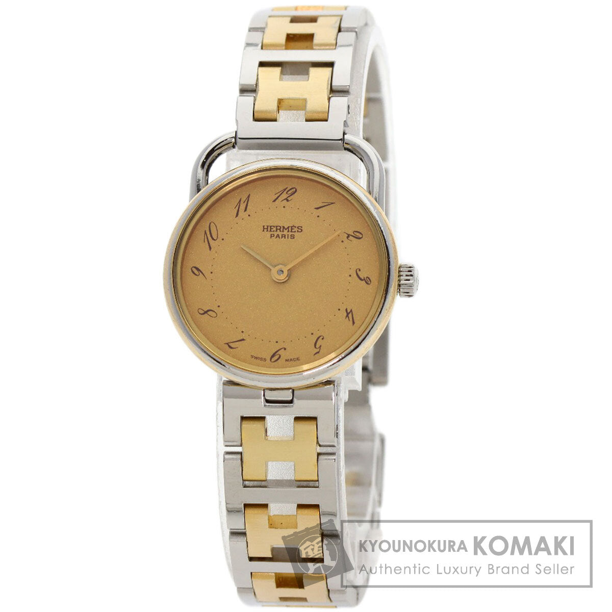 HERMES Arceau Watches Stainless Steel/SSxGP Ladies