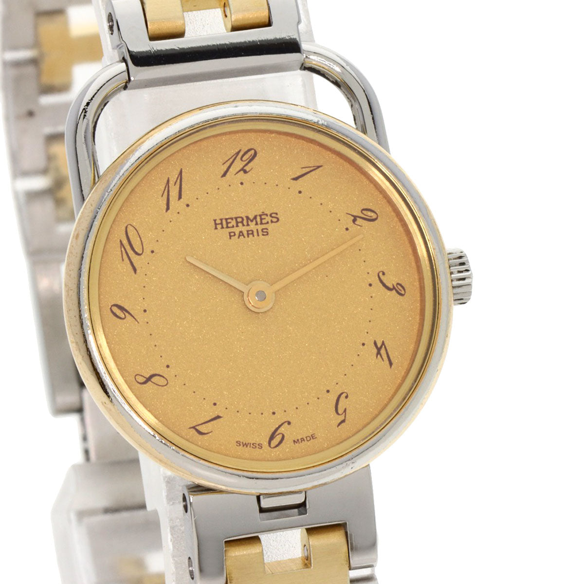 HERMES Arceau Watches Stainless Steel/SSxGP Ladies