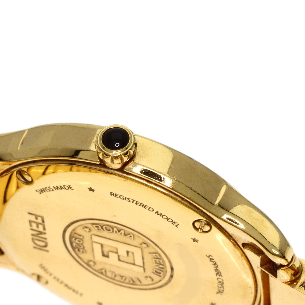 FENDI Round face Watches 25000L Gold Plated/Gold Plated Ladies