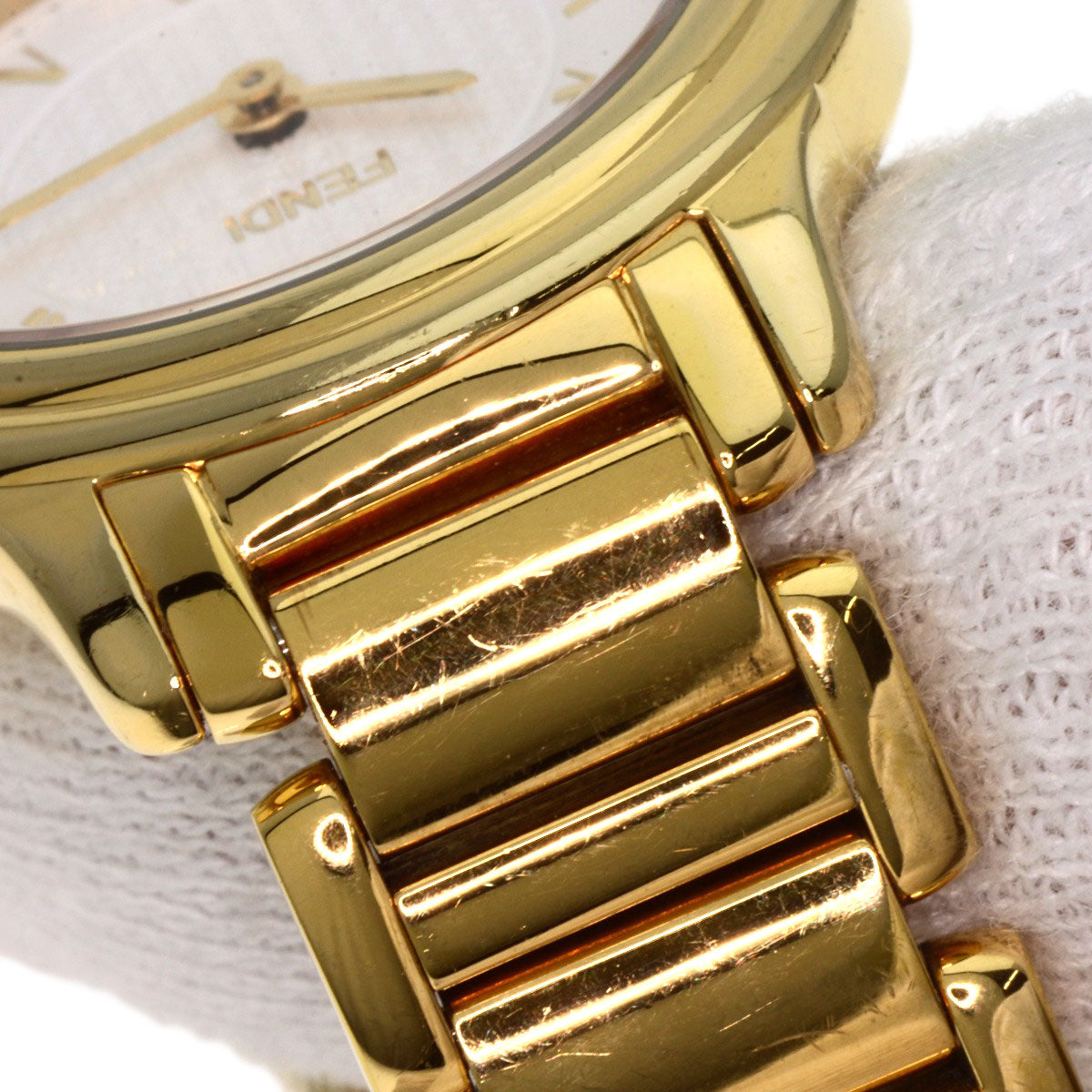 FENDI Round face Watches 25000L Gold Plated/Gold Plated Ladies