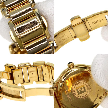 FENDI Round face Watches 25000L Gold Plated/Gold Plated Ladies