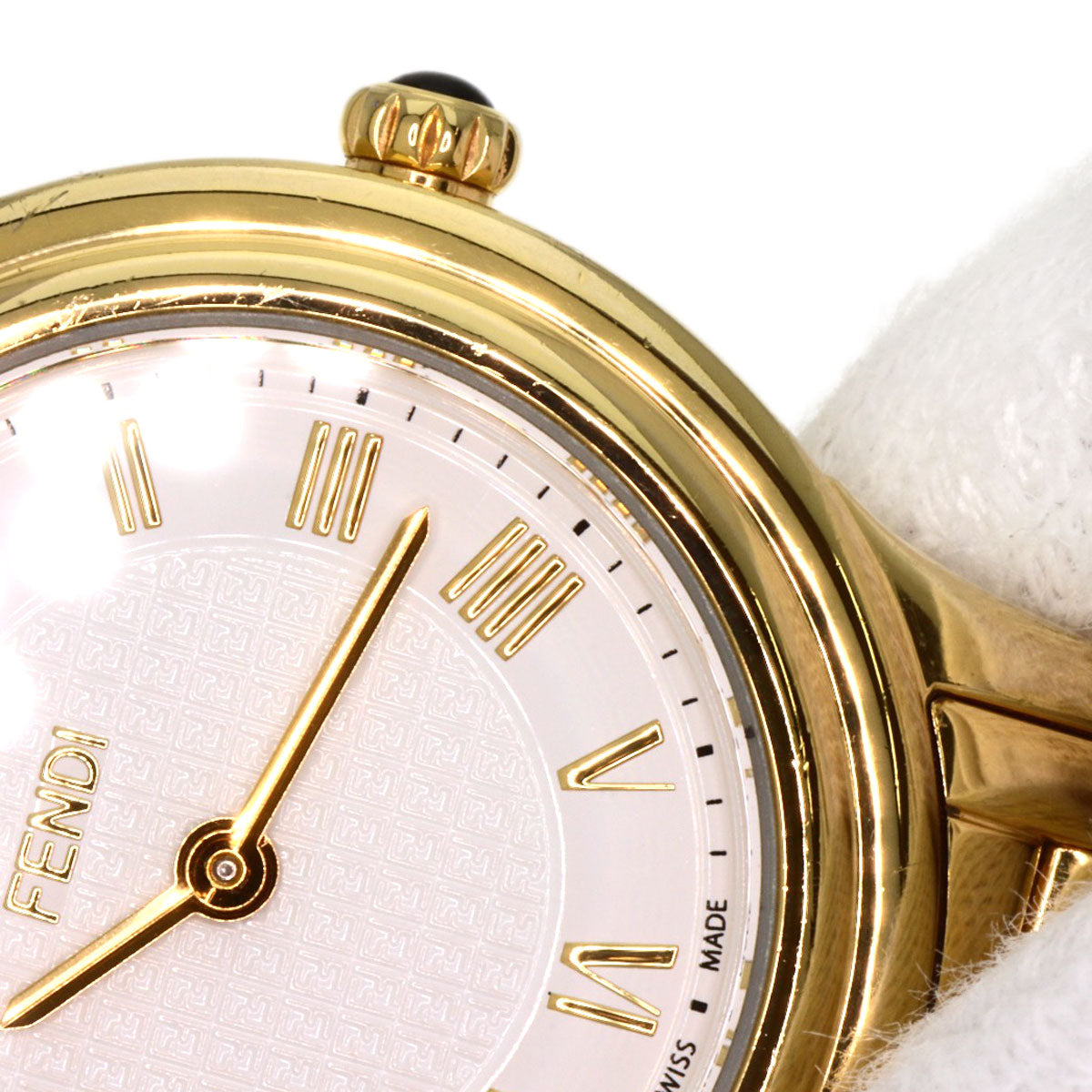 FENDI Round face Watches 25000L Gold Plated/Gold Plated Ladies