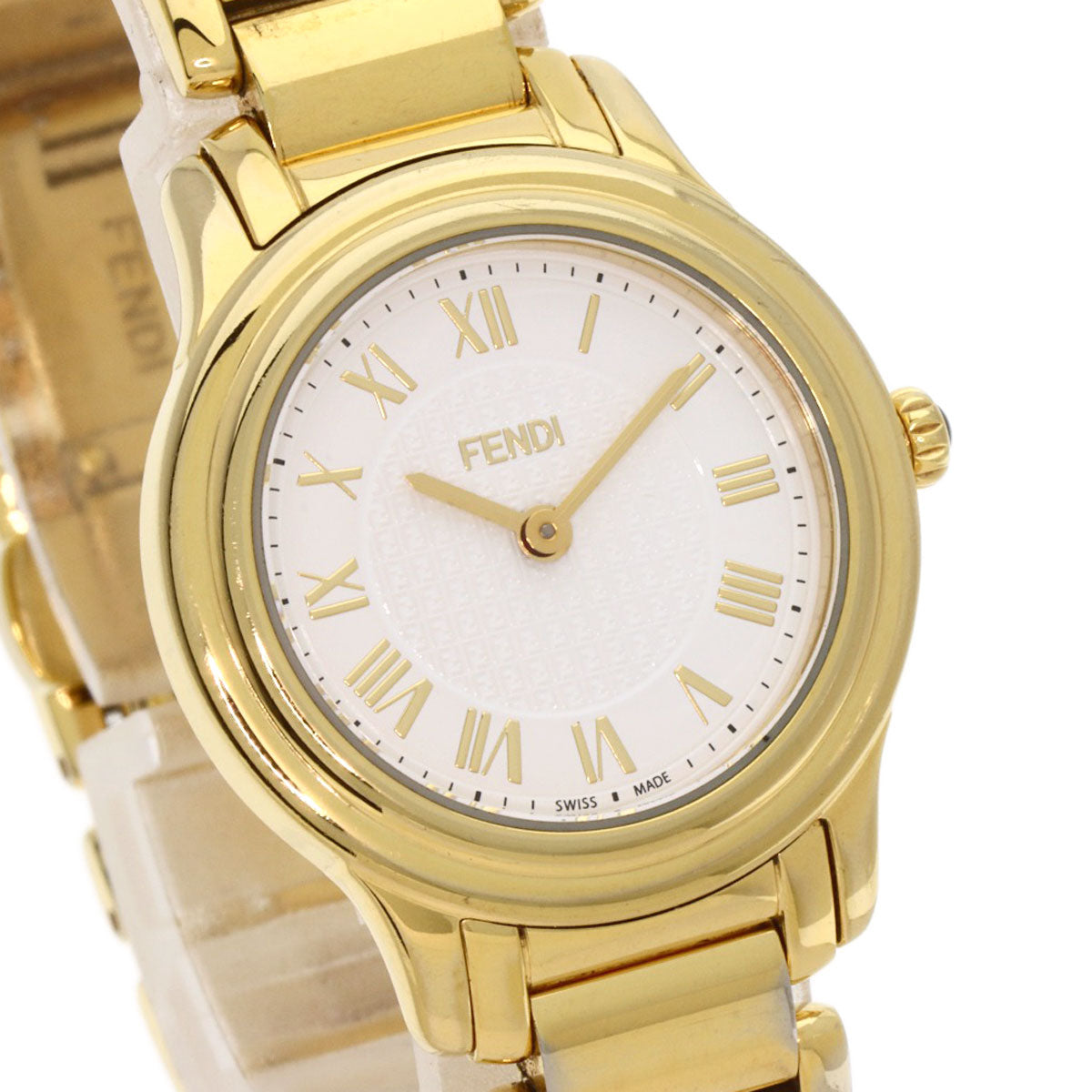 FENDI Round face Watches 25000L Gold Plated/Gold Plated Ladies