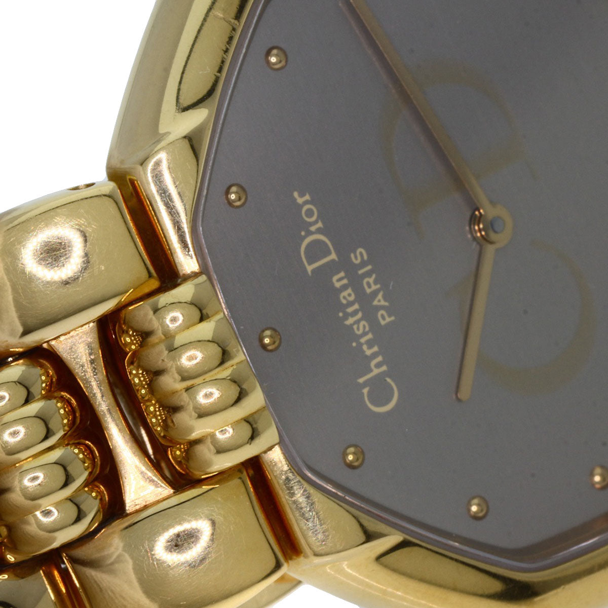 CHRISTIAN DIOR Octagon Watches 25.154 Gold Plated/Gold Plated mens