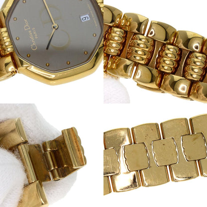 CHRISTIAN DIOR Octagon Watches 25.154 Gold Plated/Gold Plated mens