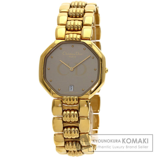 CHRISTIAN DIOR Octagon Watches 25.154 Gold Plated/Gold Plated mens