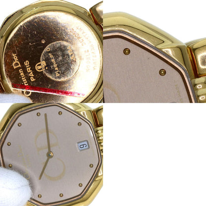CHRISTIAN DIOR Octagon Watches 25.154 Gold Plated/Gold Plated mens