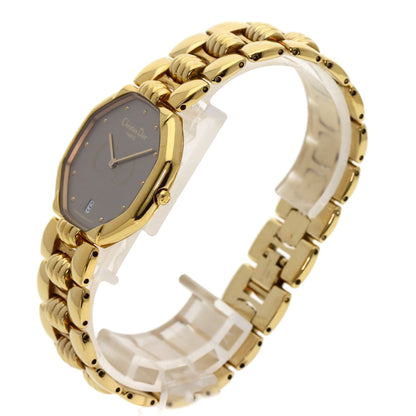 CHRISTIAN DIOR Octagon Watches 25.154 Gold Plated/Gold Plated mens