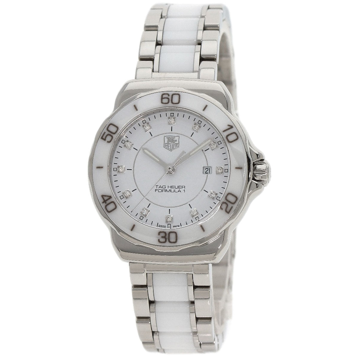 TAG HEUER FORMULA1 12P Diamond Watches WAH1315.BA0868 Stainless Steel/SSxCeramic Ladies