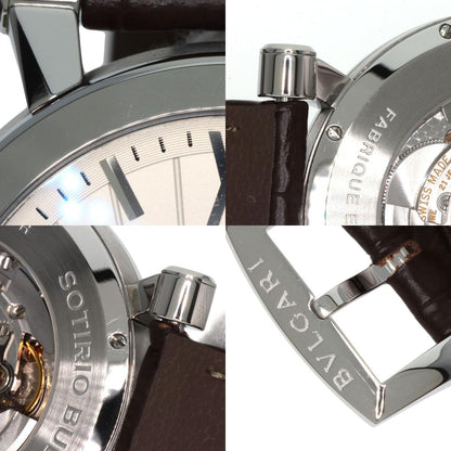 BVLGARI Sotirio Retrograde 125th Anniversary Model Watches SB42SDR Stainless Steel/Leather mens