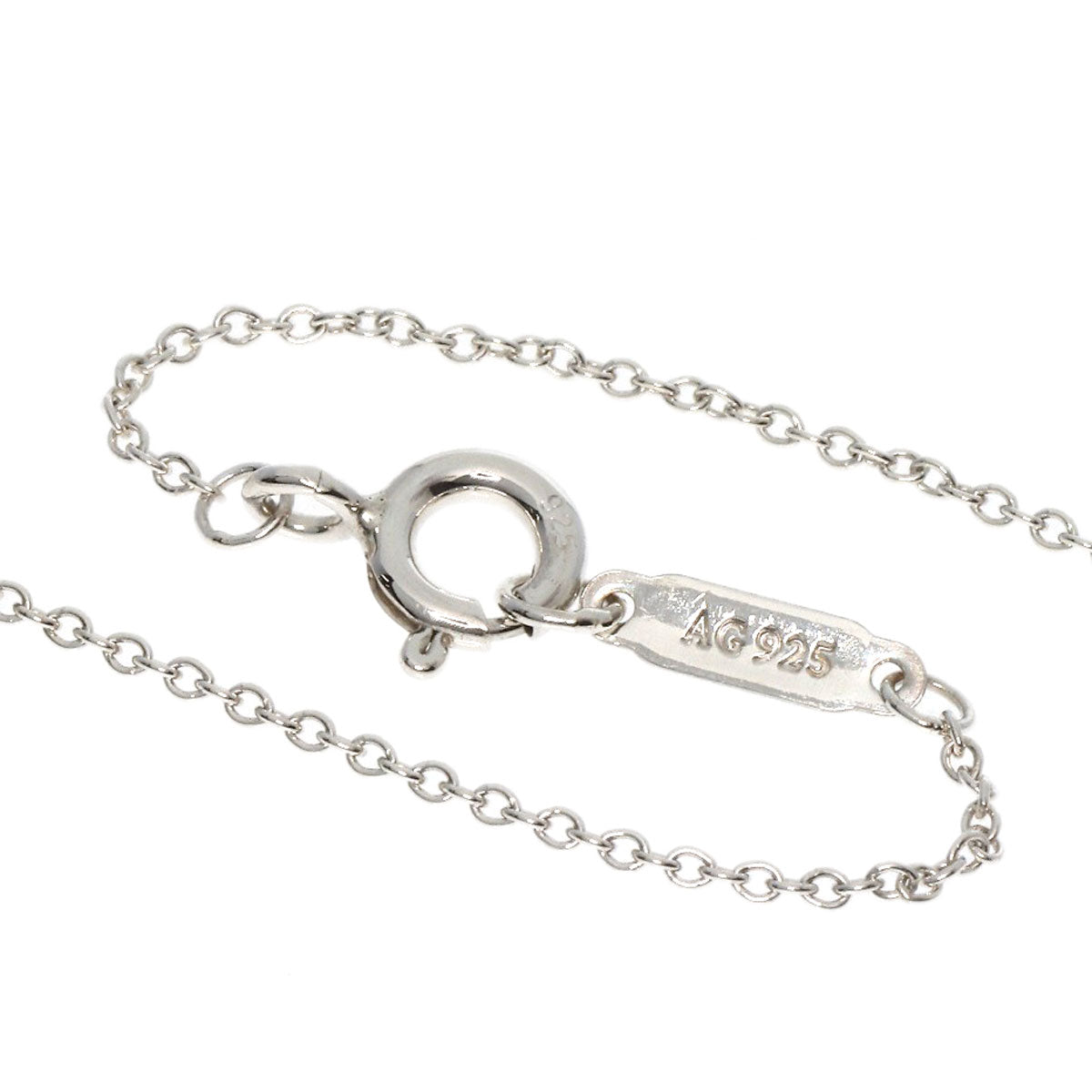 TIFFANY&Co.   Necklace Double Heart Tag Mini Enamel Silver Ladies