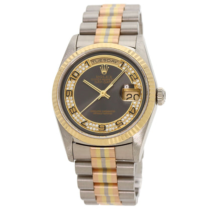 ROLEX Day Date 36 Toridoll Milliard Diamond Watches 18239BIC K18 White Gold/toridor mens