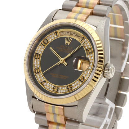 ROLEX Day Date 36 Toridoll Milliard Diamond Watches 18239BIC K18 White Gold/toridor mens